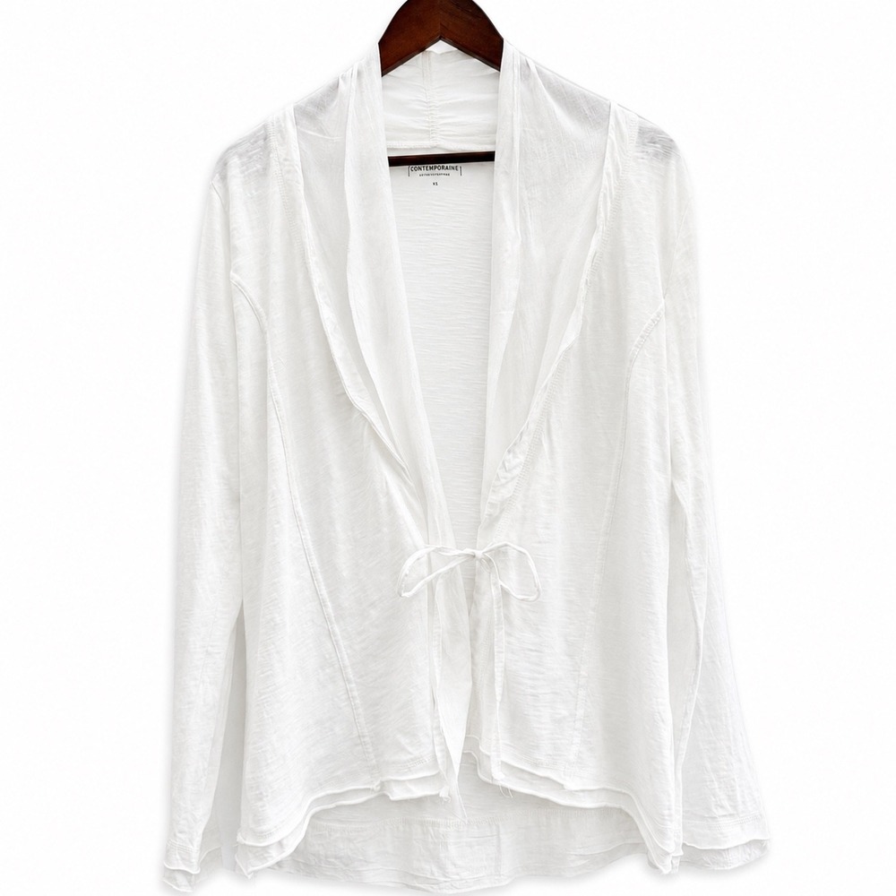 White‎ Cotton Cardigan